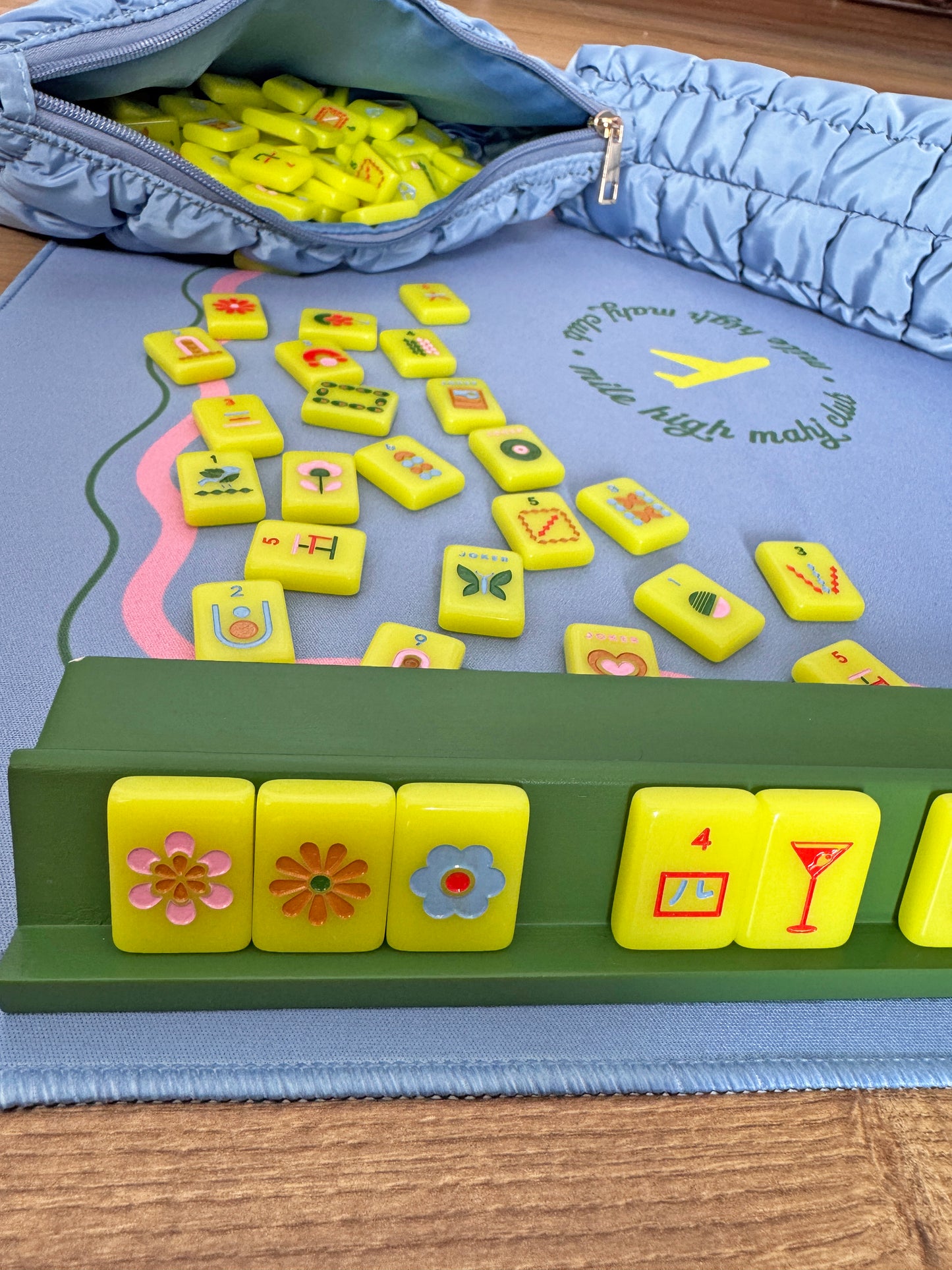 Mod Chartreuse - Mile High Mahj Travel Tiles Set