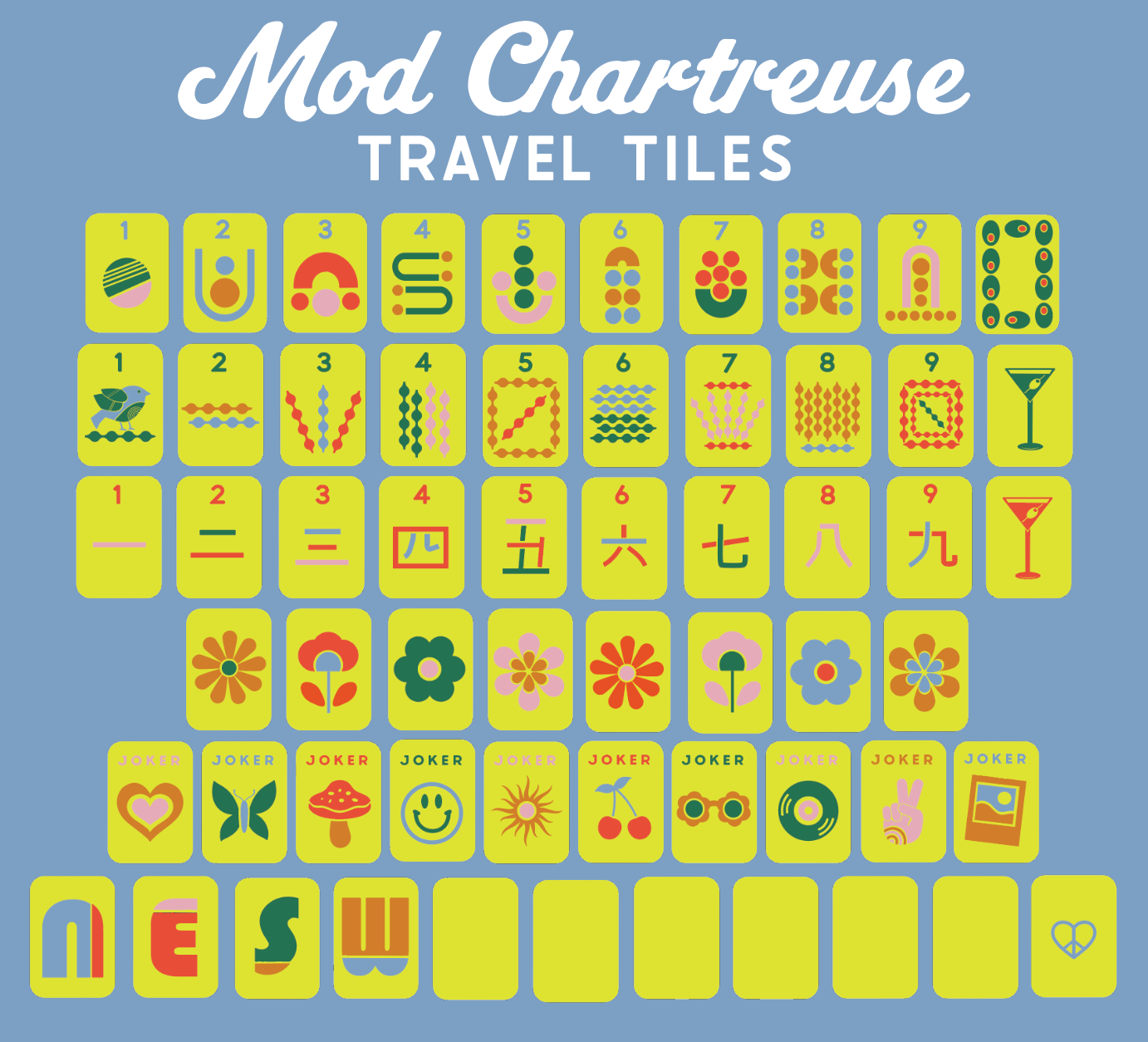 Mile High Mahj Club Travel Tiles
