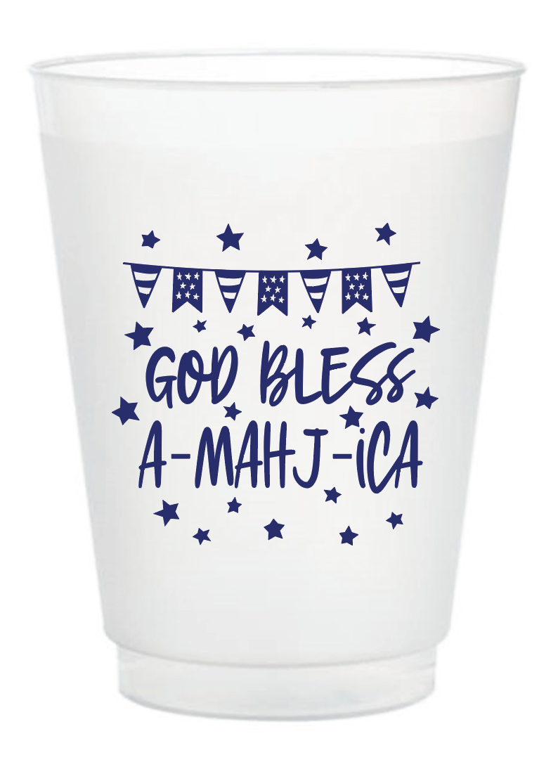 Stadium Frosted Mahjong Cups - Set of 10