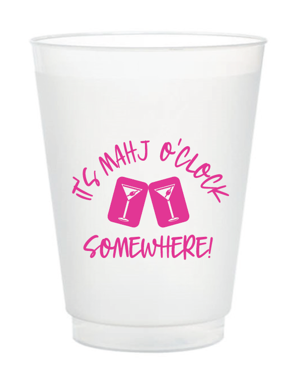 Stadium Frosted Mahjong Cups - Set of 10