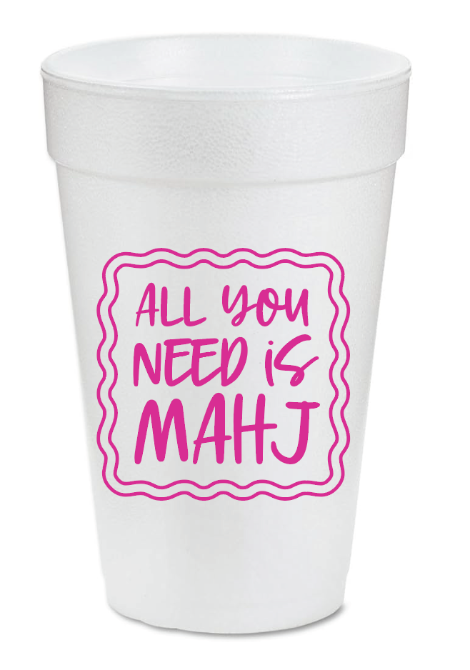 Styrofoam Mahjong Cups - Set of 8