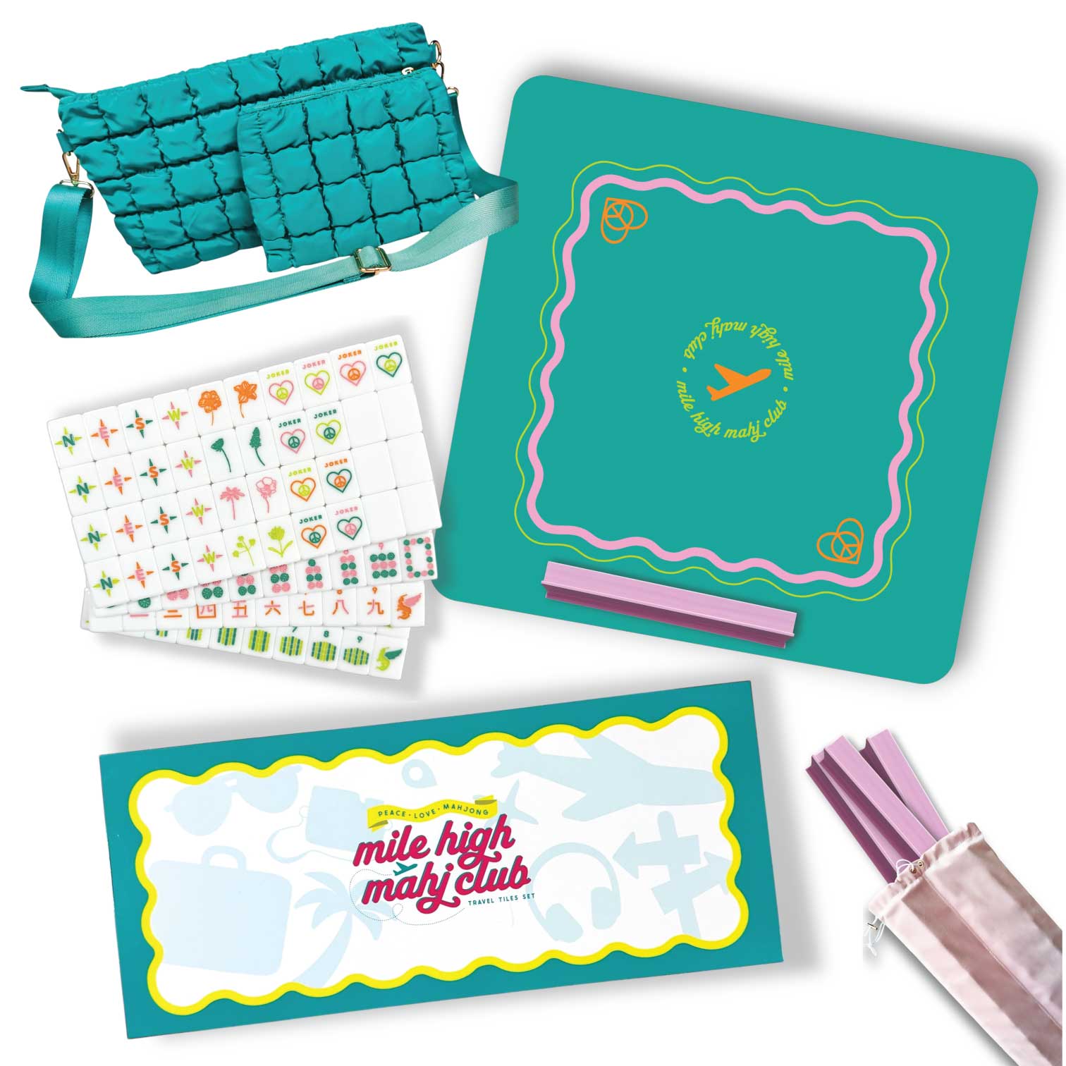 Vibrant Vibes Mile High Mahj Travel Tiles Set – Peace Love Mahjong