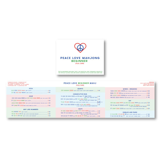 2026 Beginner Mahjong Card