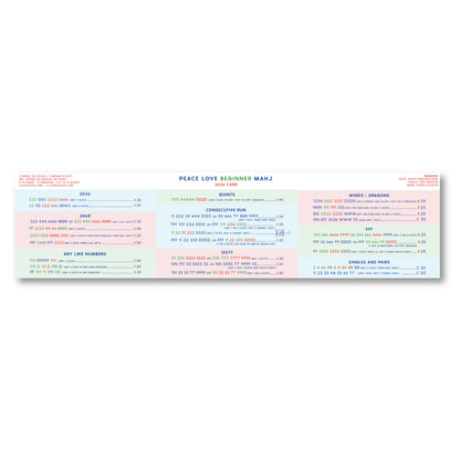 2026 Beginner Mahjong Card