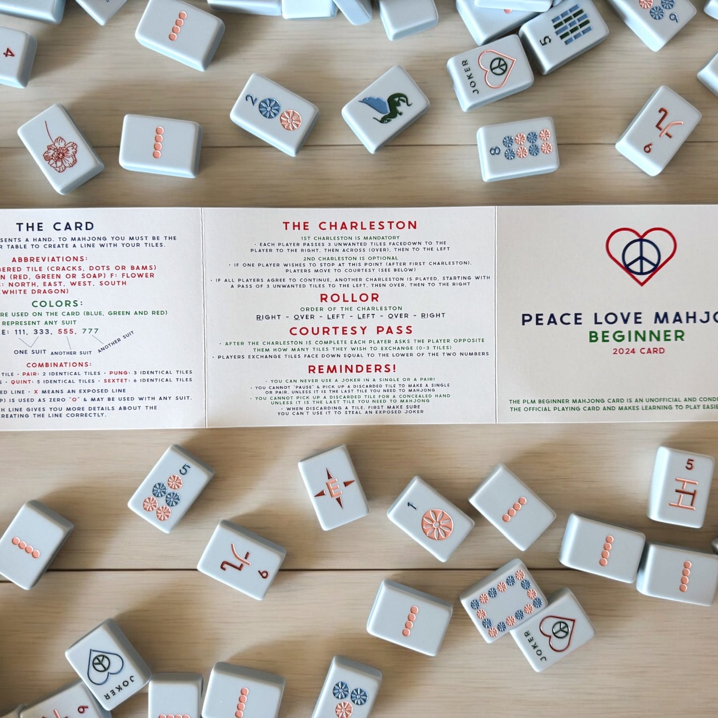 Beginner Peace Love Mahjong Card