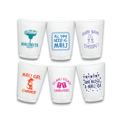 Stadium Frosted Mahjong Cups - Set of 10