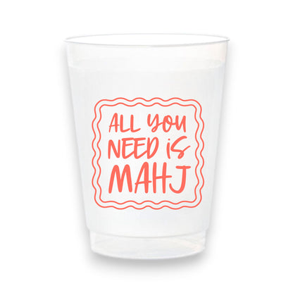 Stadium Frosted Mahjong Cups - Set of 10