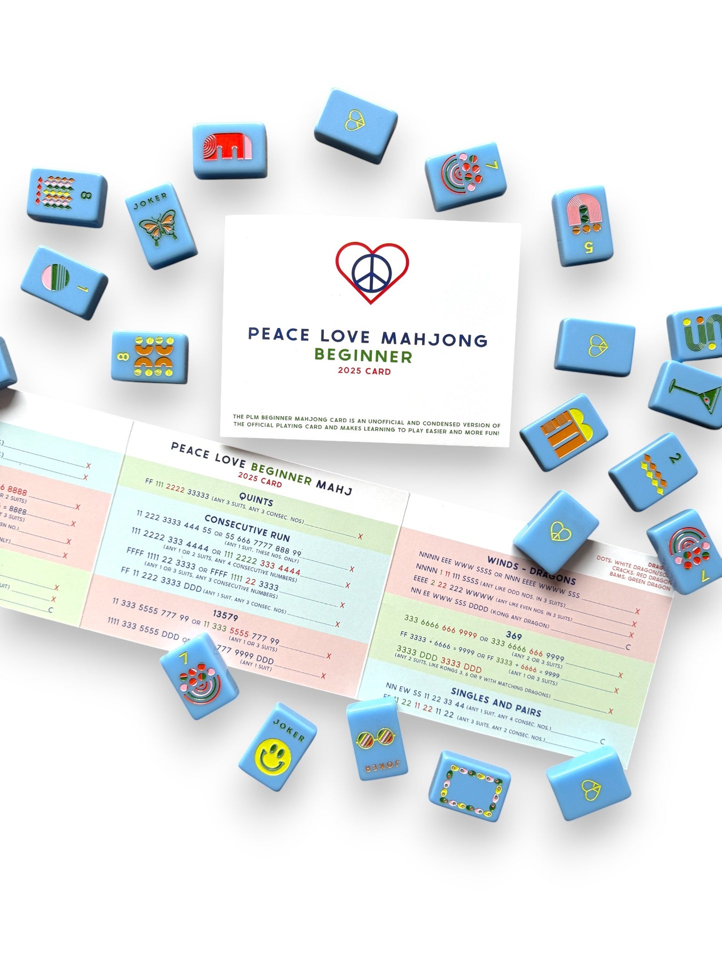 2025 Beginner Peace Love Mahjong Card