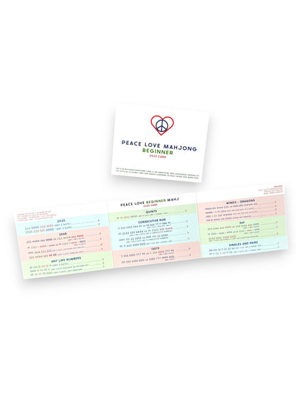 2025 Beginner Peace Love Mahjong Card