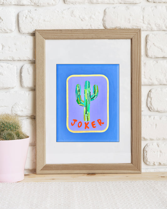Saguaro Shuffle Mahjong Art Print - Caitlin Peters