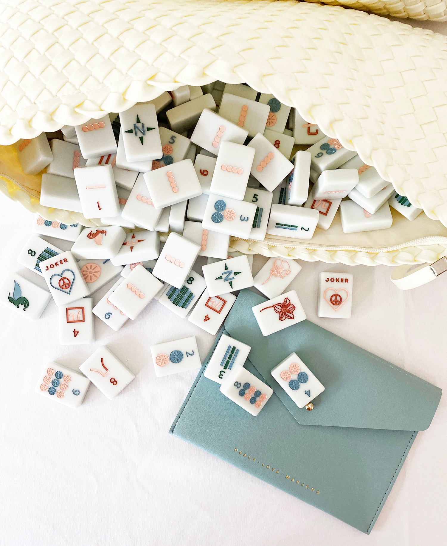 Card Clutch - Stylish Mahjong Card Protection Peace Love Mahjong Card Clutch - Stylish Mahjong Card Protection Peace Love Mahjong