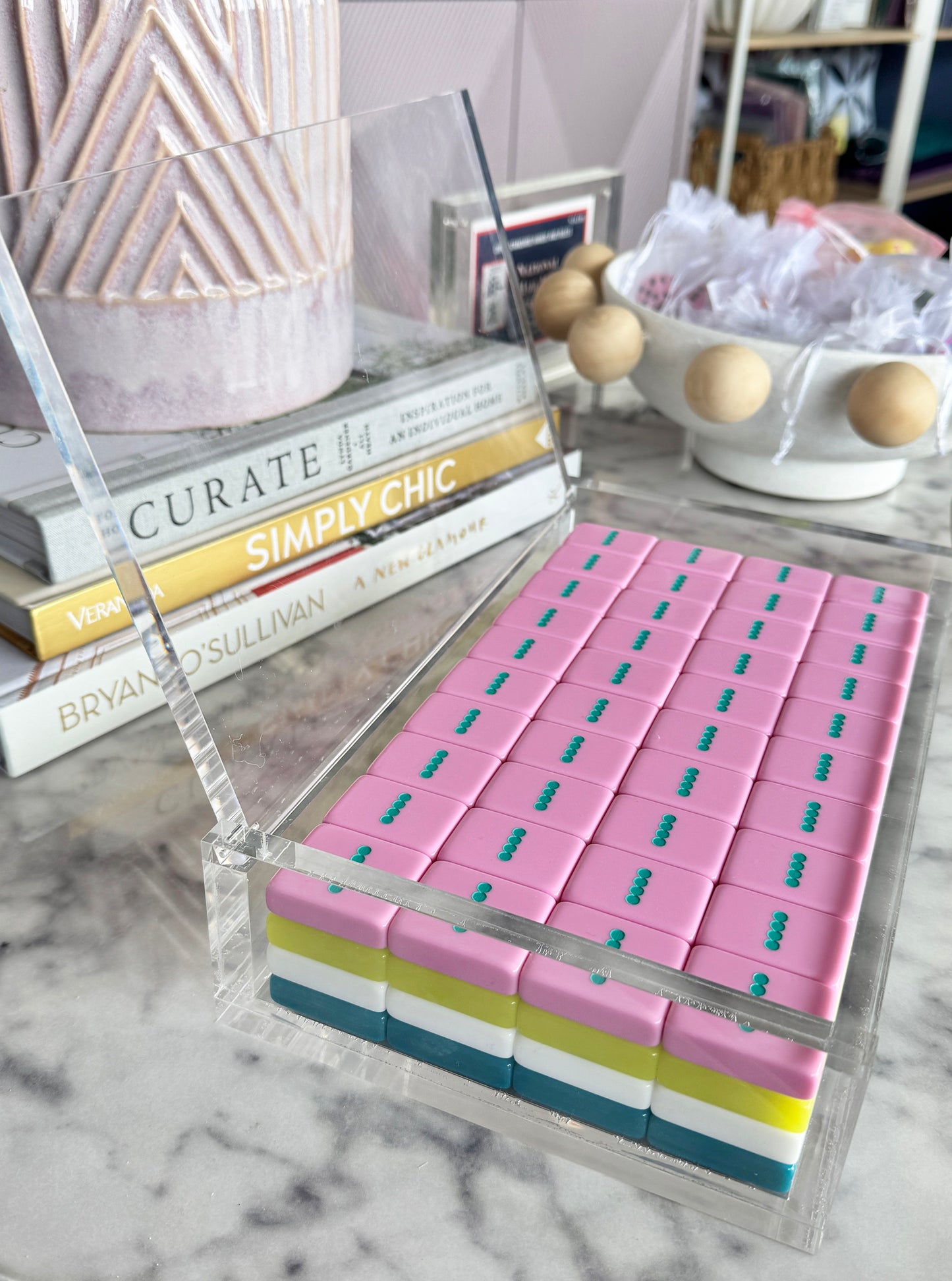 Lucite Mahjong Tile Display Box