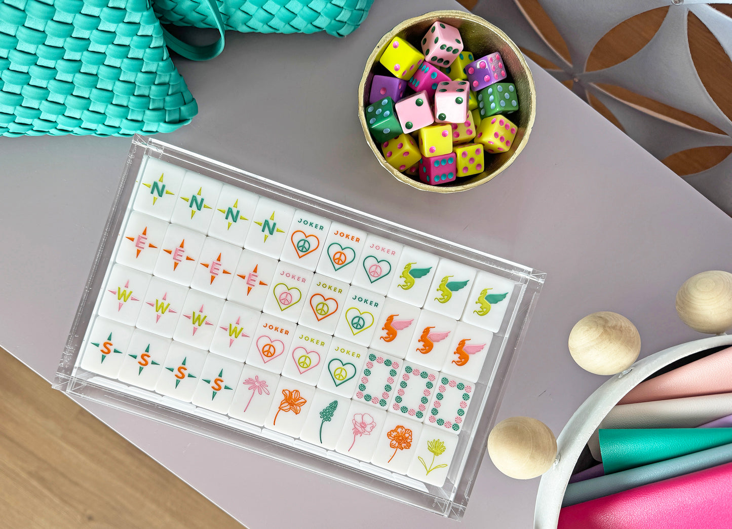 Lucite Mahjong Tile Display Box