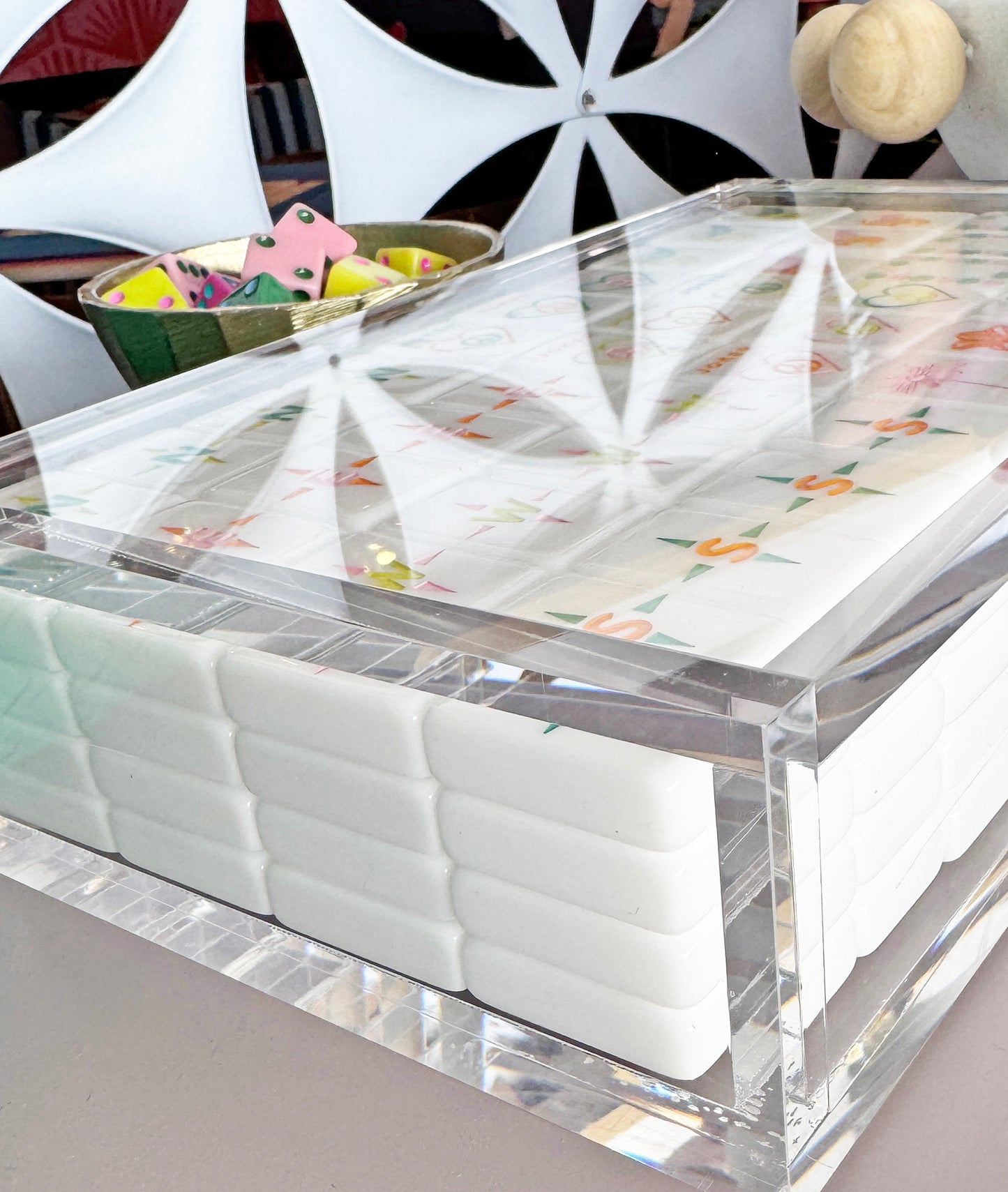 Lucite Mahjong Tile Display Box