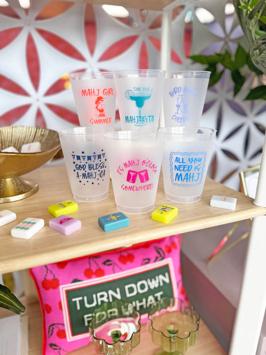 Stadium Frosted Mahjong Cups - Set of 10