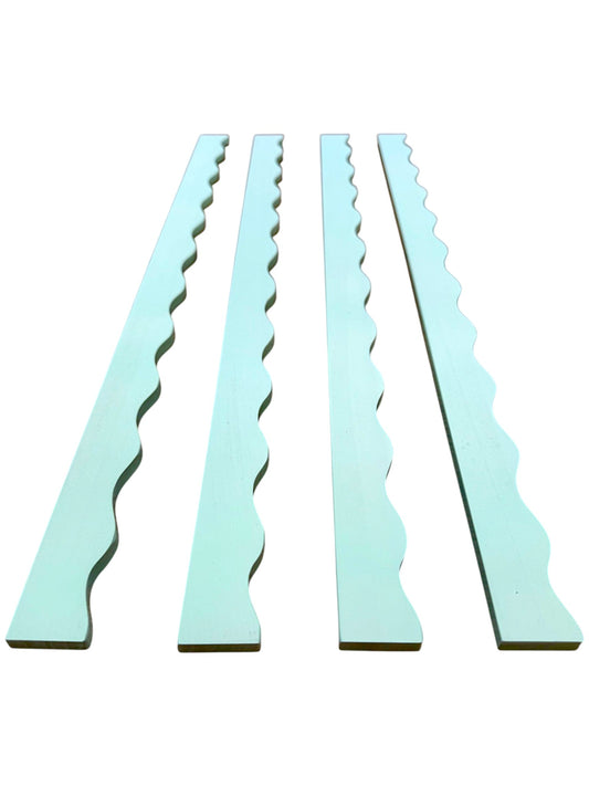 Wavy Mahjong Rack Pusher Set - Mint