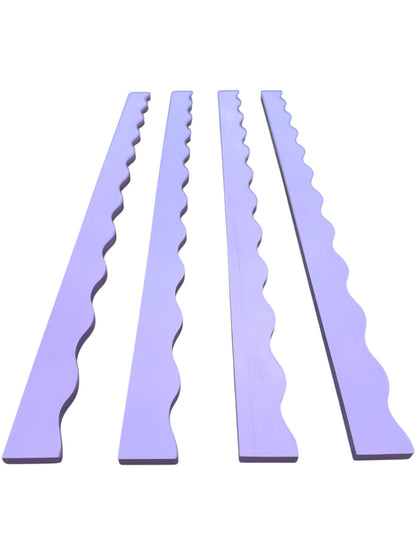 Wavy Mahjong Rack Pusher Set - Lilac