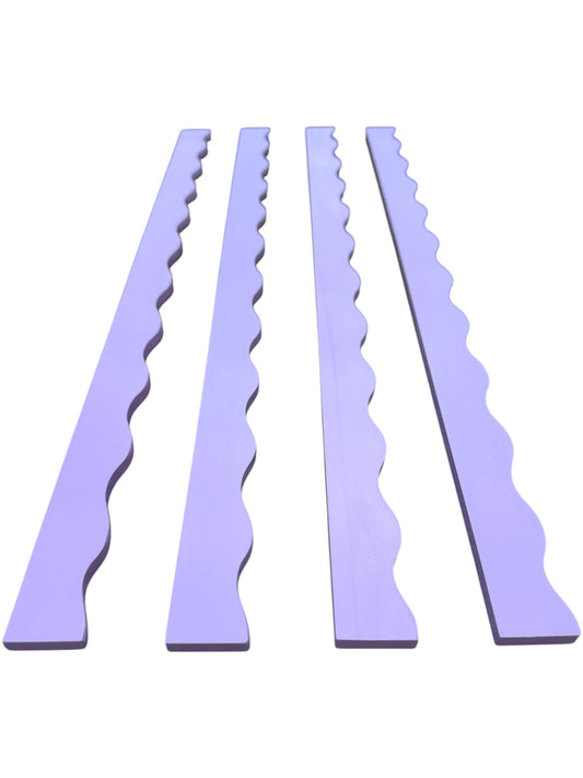 Wavy Mahjong Rack Pusher Set - Lilac
