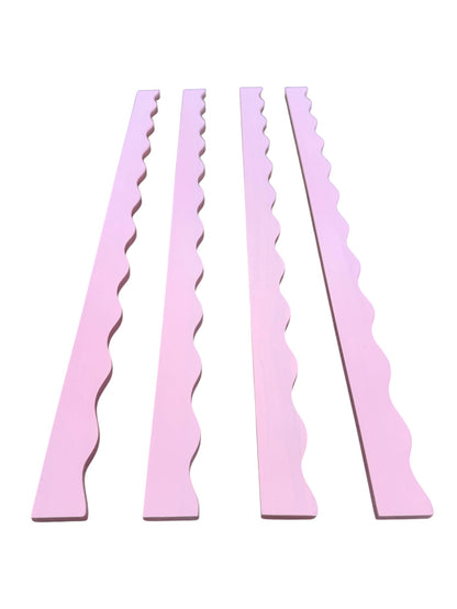 Wavy Mahjong Rack Pusher Set - Light Pink
