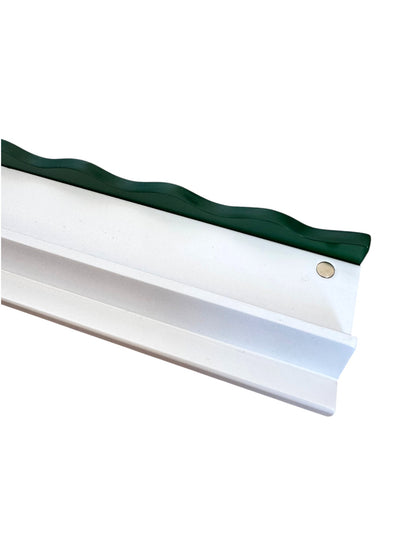Wavy Mahjong Rack Pusher Set - Dark Green