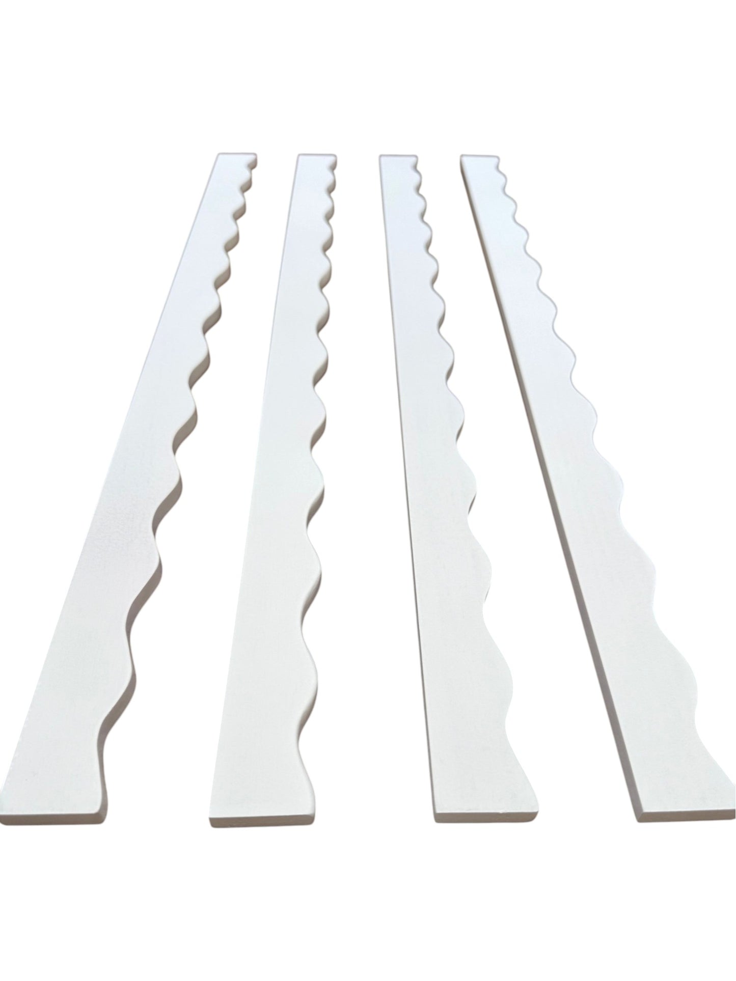 Wavy Mahjong Rack Pusher Set - White