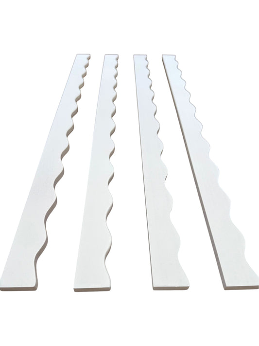 Wavy Mahjong Rack Pusher Set - White