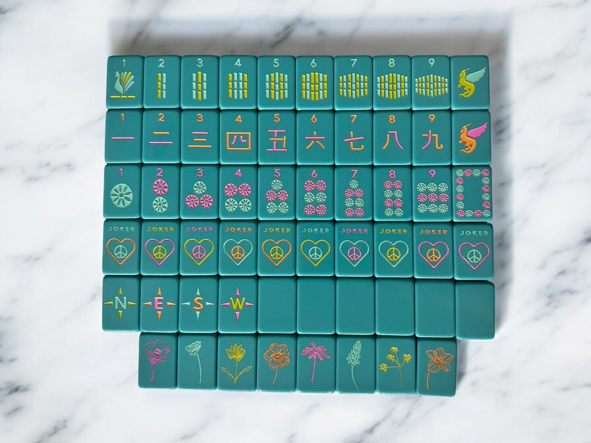 OG Mahj Tiles - Totally Teal