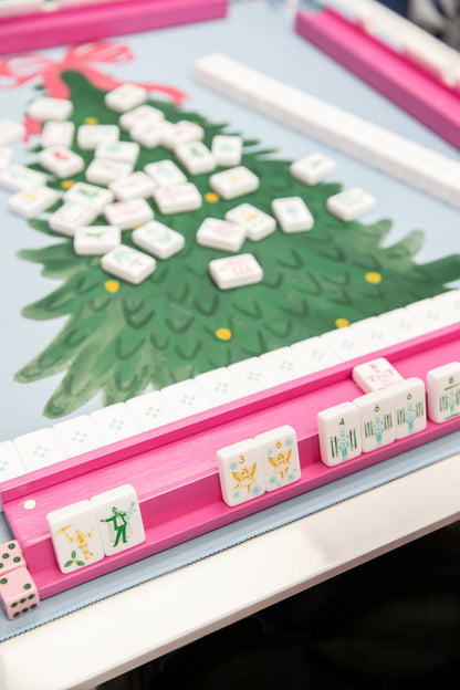 Merry Nutcracker Holiday Mahjong Tiles Set + Pouch + Dice