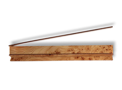 Acrylic Burlwood Mahjong Racks & Pushers (Set of 4)