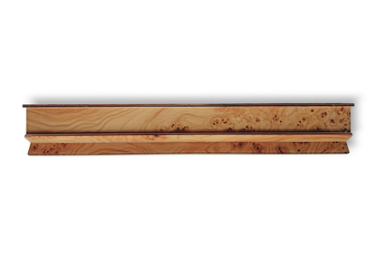 Acrylic Burlwood Mahjong Racks & Pushers (Set of 4)