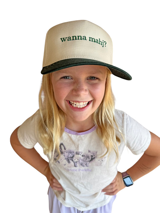 wanna mahj? Embroidered Hat