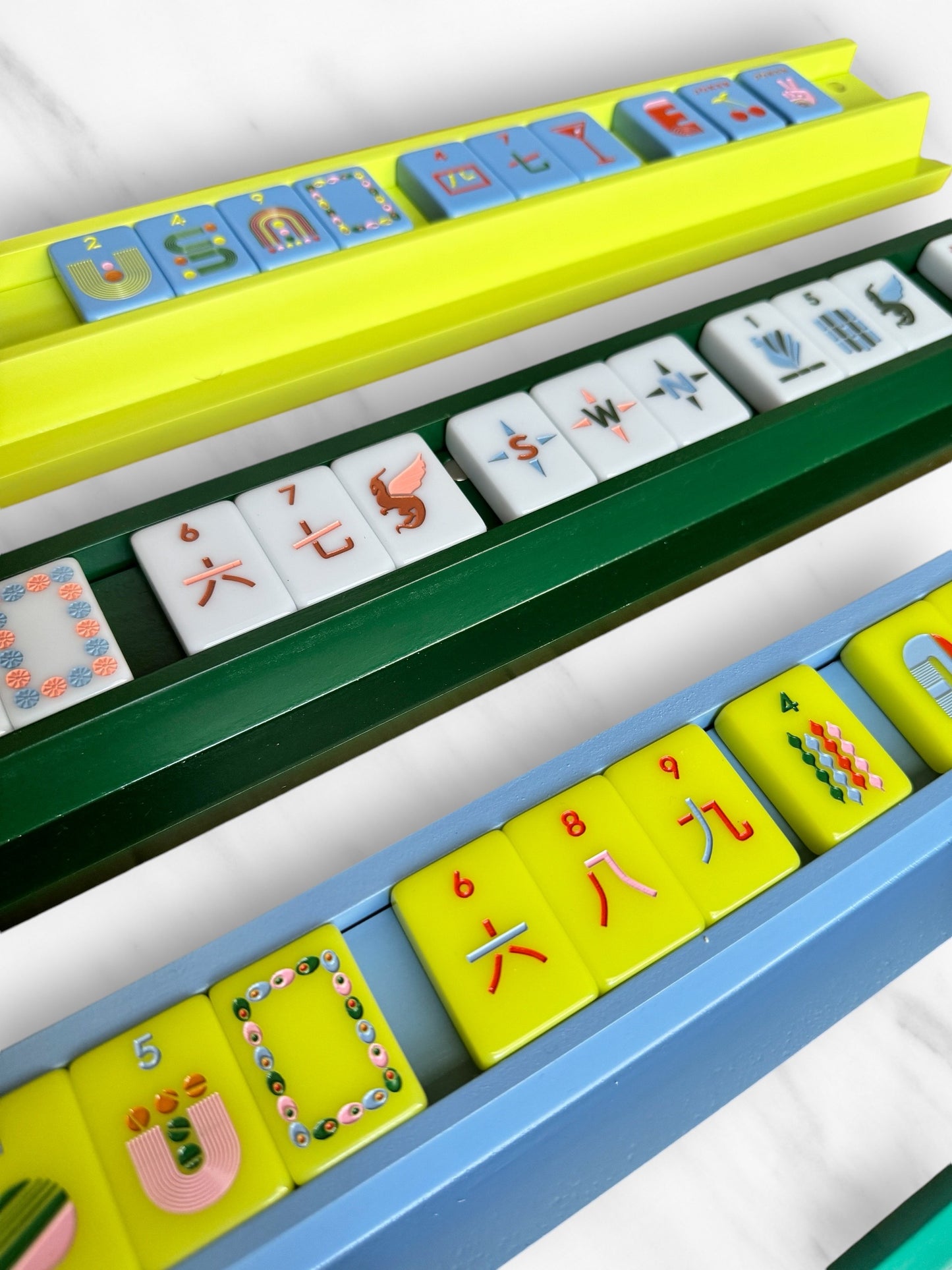 Mahjong Racks & Pushers (Set of 4)