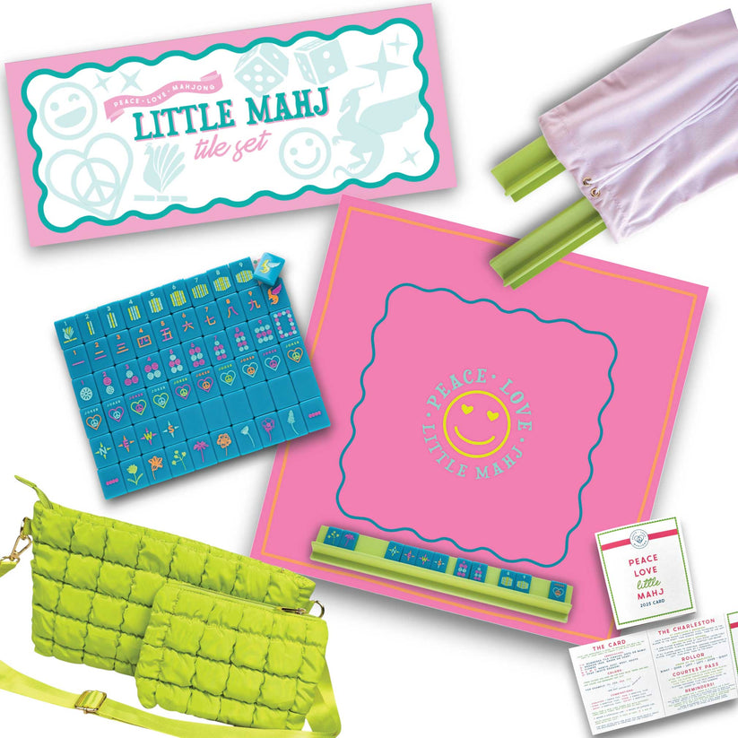 Peace Love Mahjong — Little Mahj Totally Teal Kids Mahjong Set