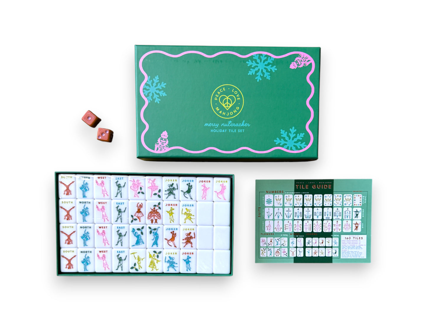 Merry Nutcracker Holiday Mahjong Tiles Set