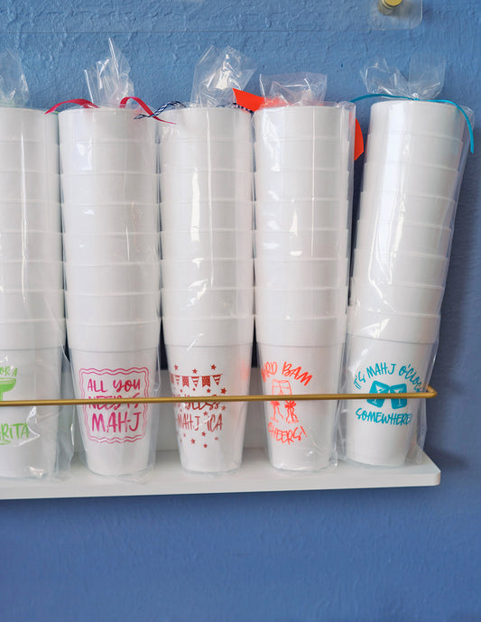 Styrofoam Mahjong Cups - Set of 10