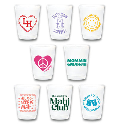 Stadium Frosted Mahjong Cups - Set of 10