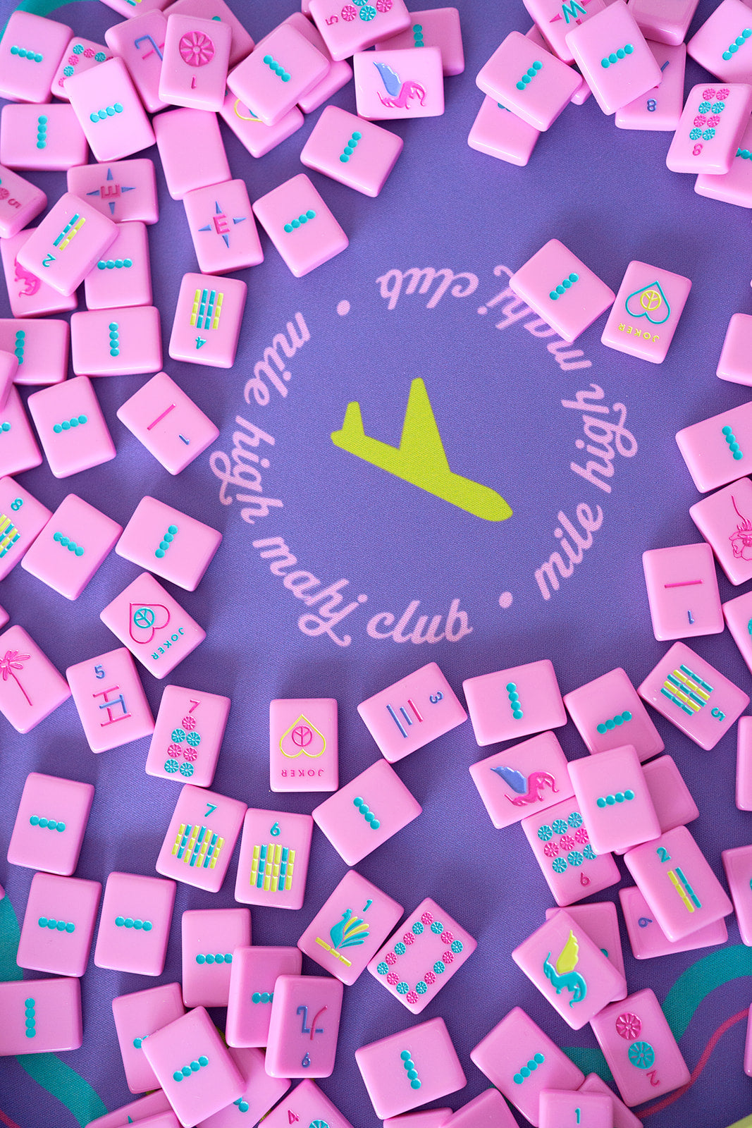 Pretty in Pink Mile High Mahj Club Travel Tiles Set