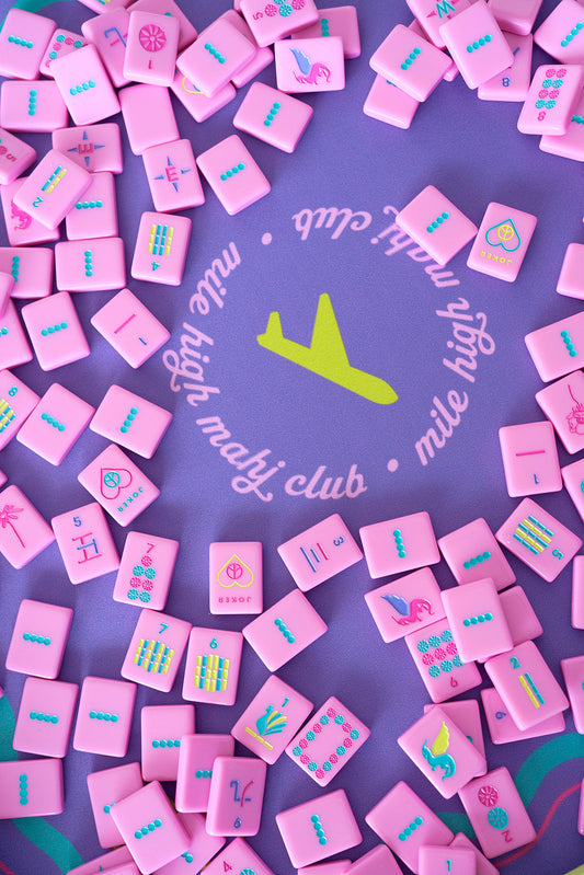 Pretty in Pink Mile High Mahj Club Travel Tiles Set