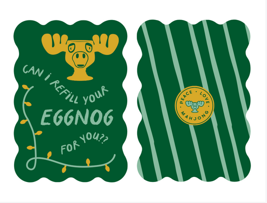 MOOSE MUG EGGNOG HOLIDAY MAHJONG TILE SHUFFLERS