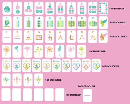 Vibrant Vibes - Mile High Mahj Travel Tiles Set