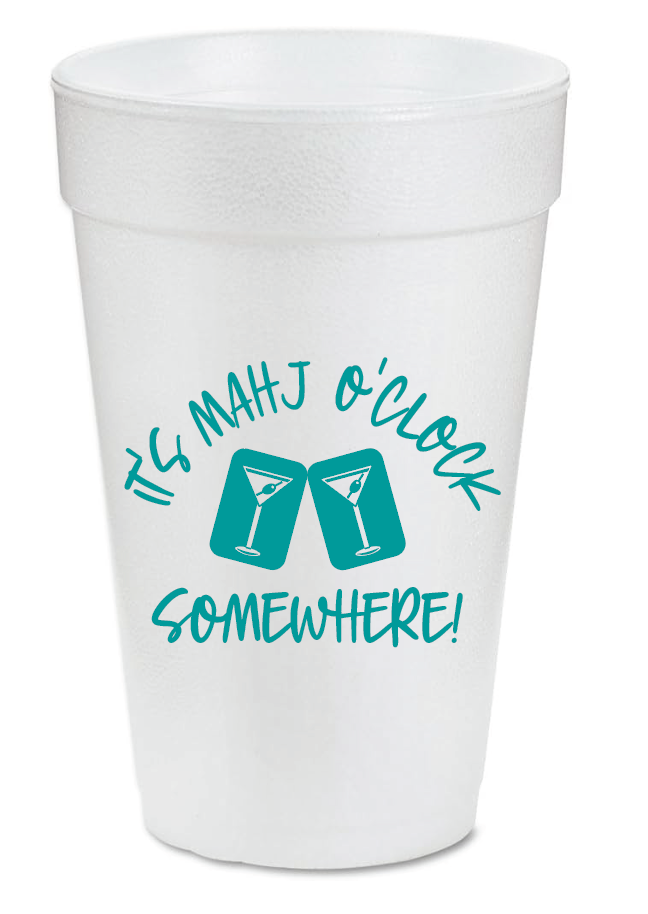 Styrofoam Mahjong Cups - Set of 10