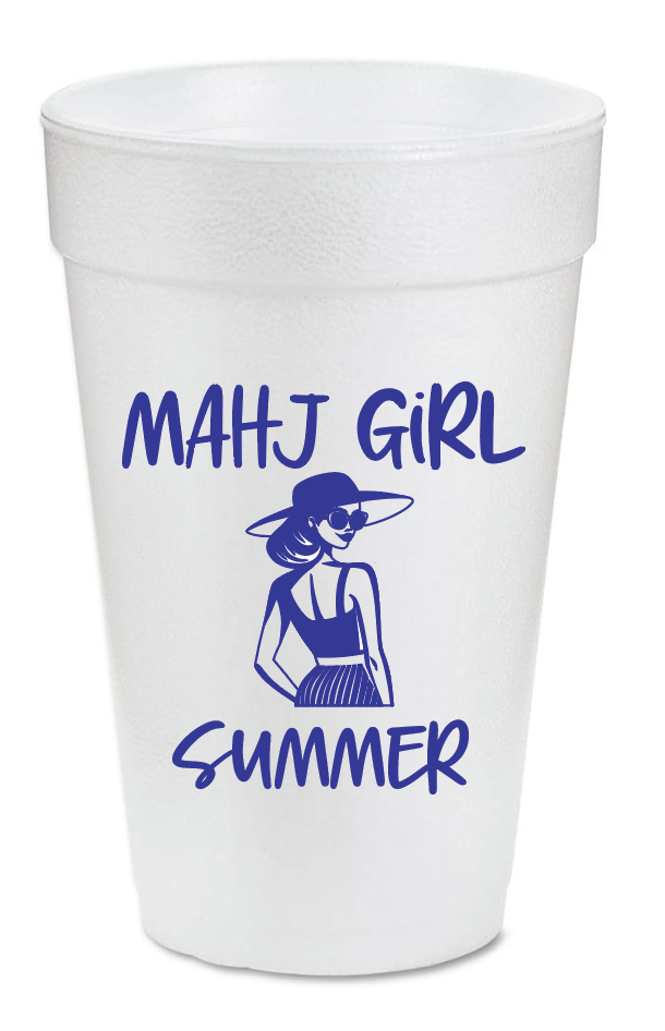 Styrofoam Mahjong Cups - Set of 10