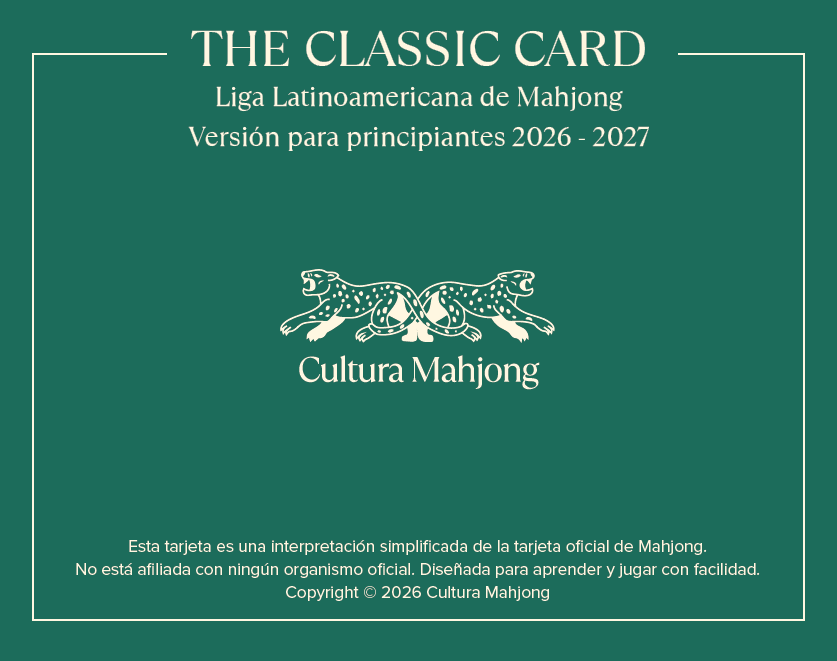 The Classic Card 2026 - Español by Cultura Mahjong