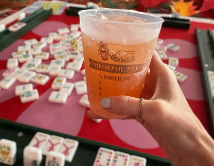 Holiday Mahjong Frosted Stadium Cups