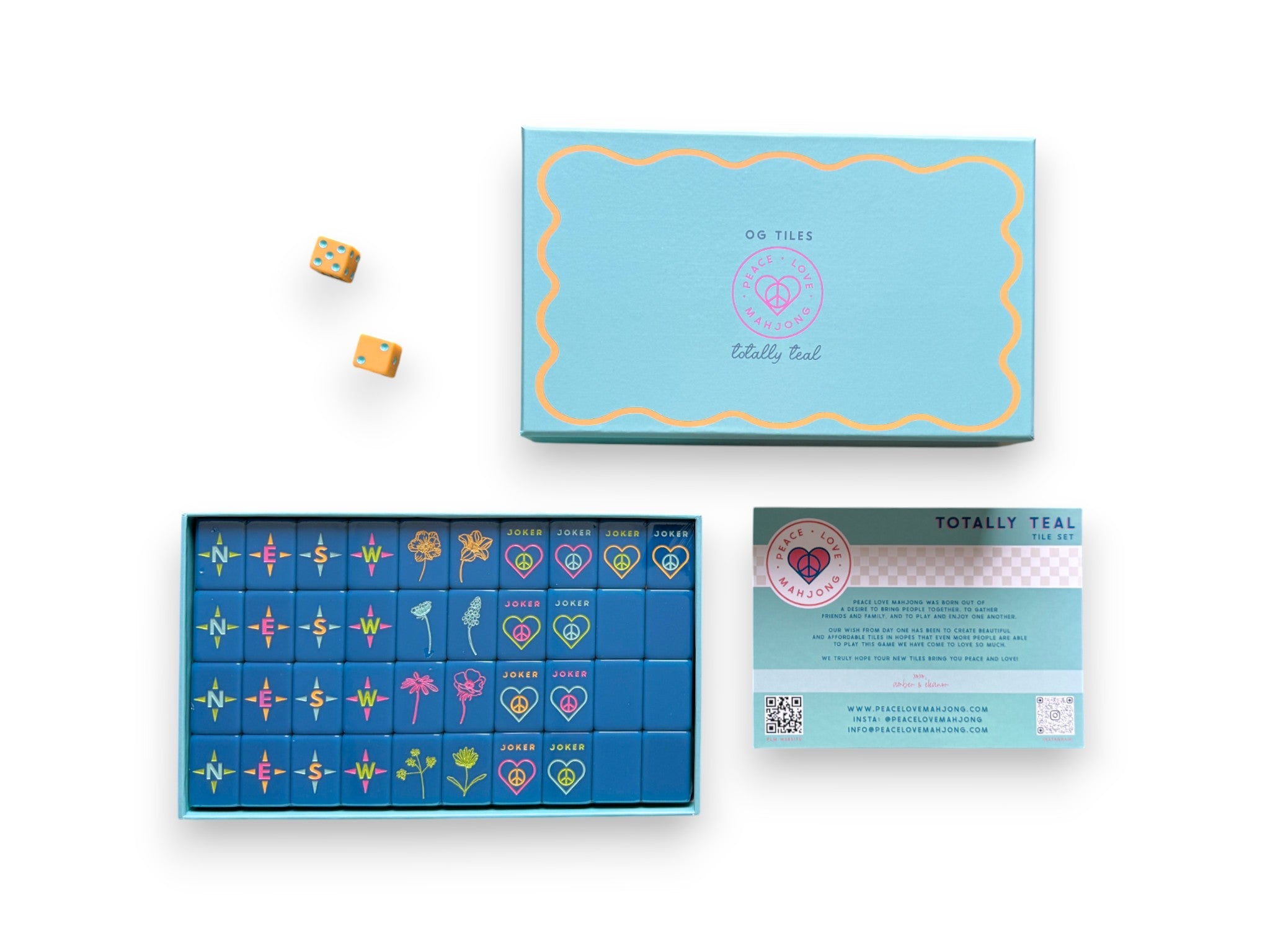 OG Mahj Tiles - Totally Teal for Modern Mahjong Style – Peace Love
