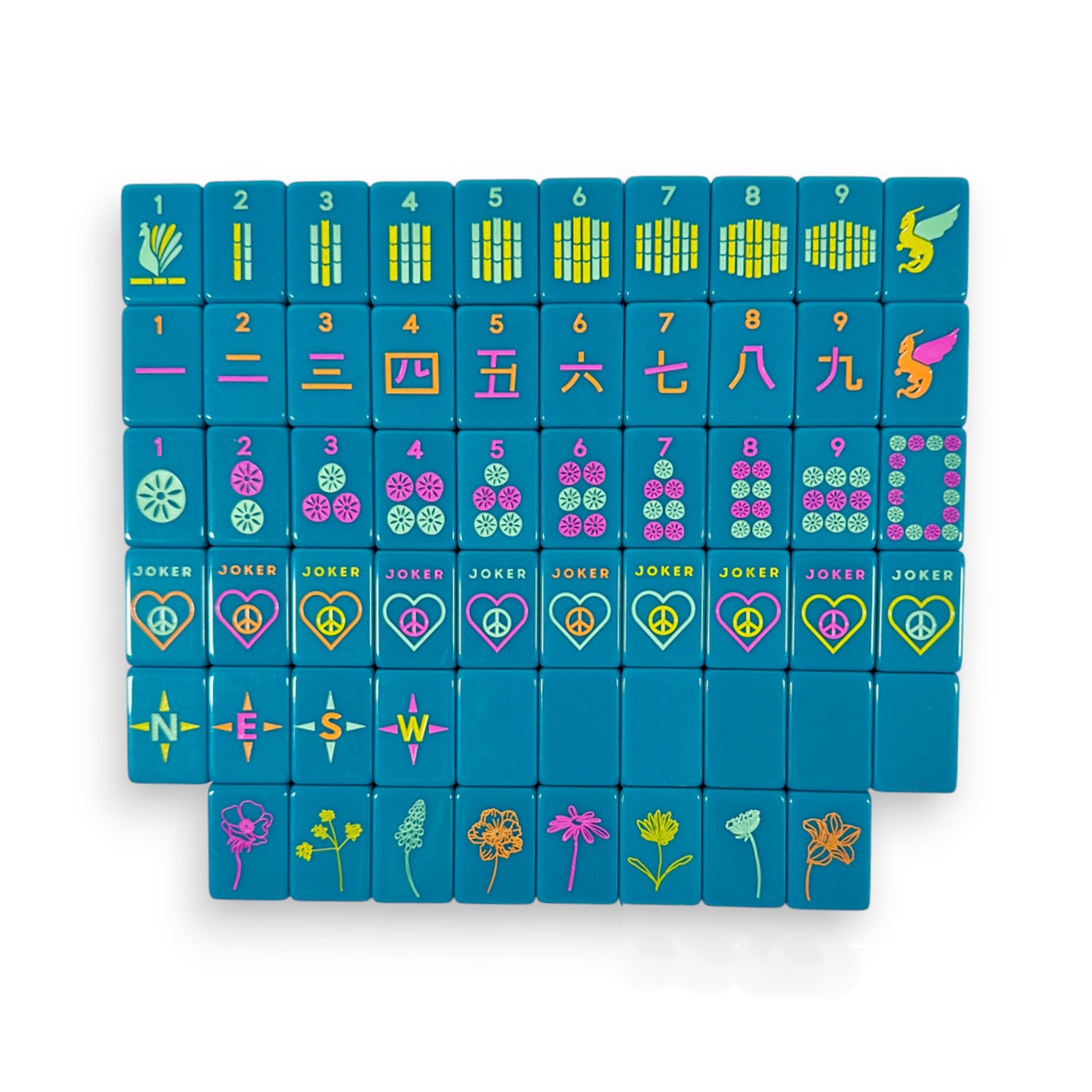 OG Mahj Tiles - Totally Teal for Modern Mahjong Style – Peace Love