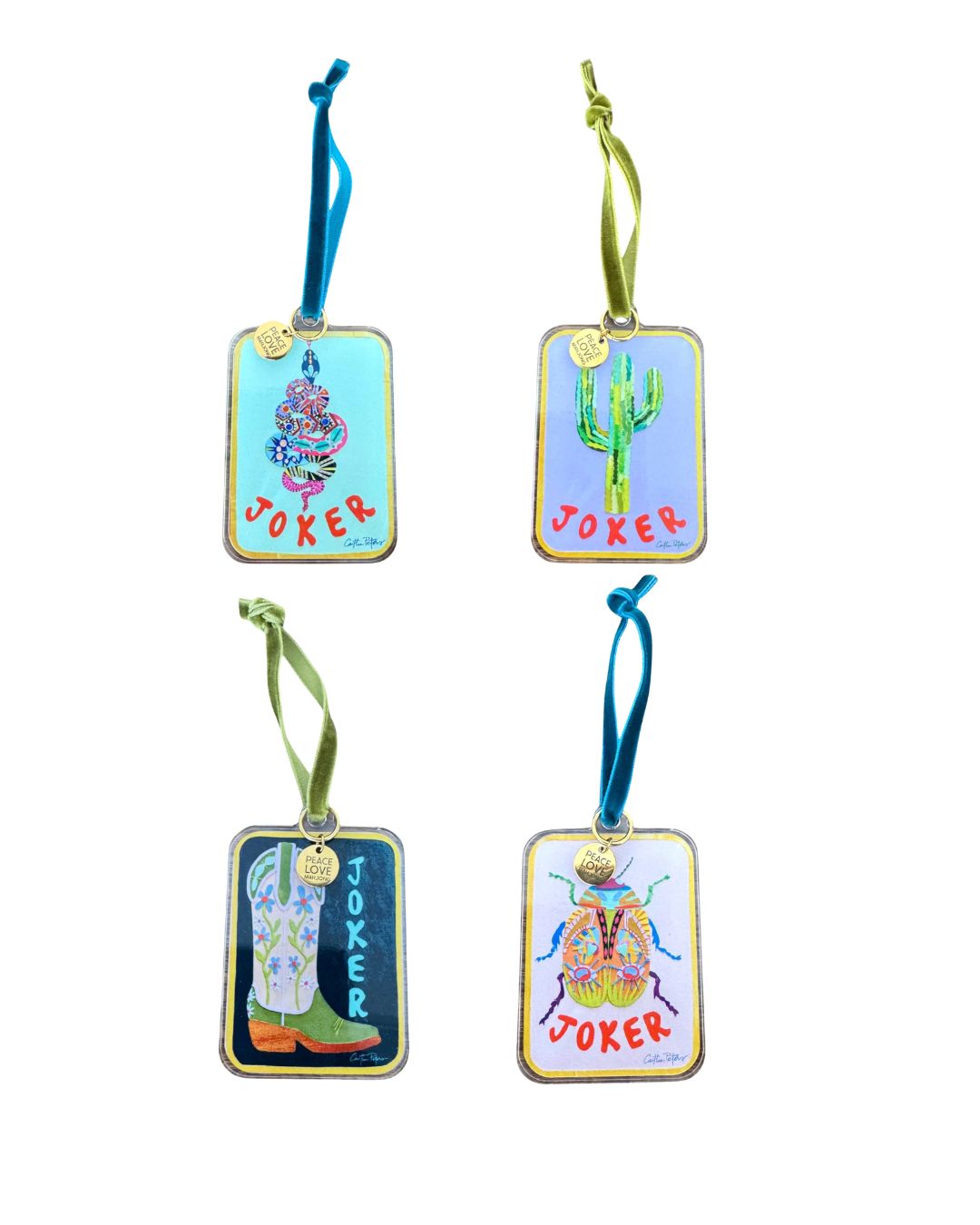Caitlin Peters x Peace Love Mahjong Acrylic Ornament