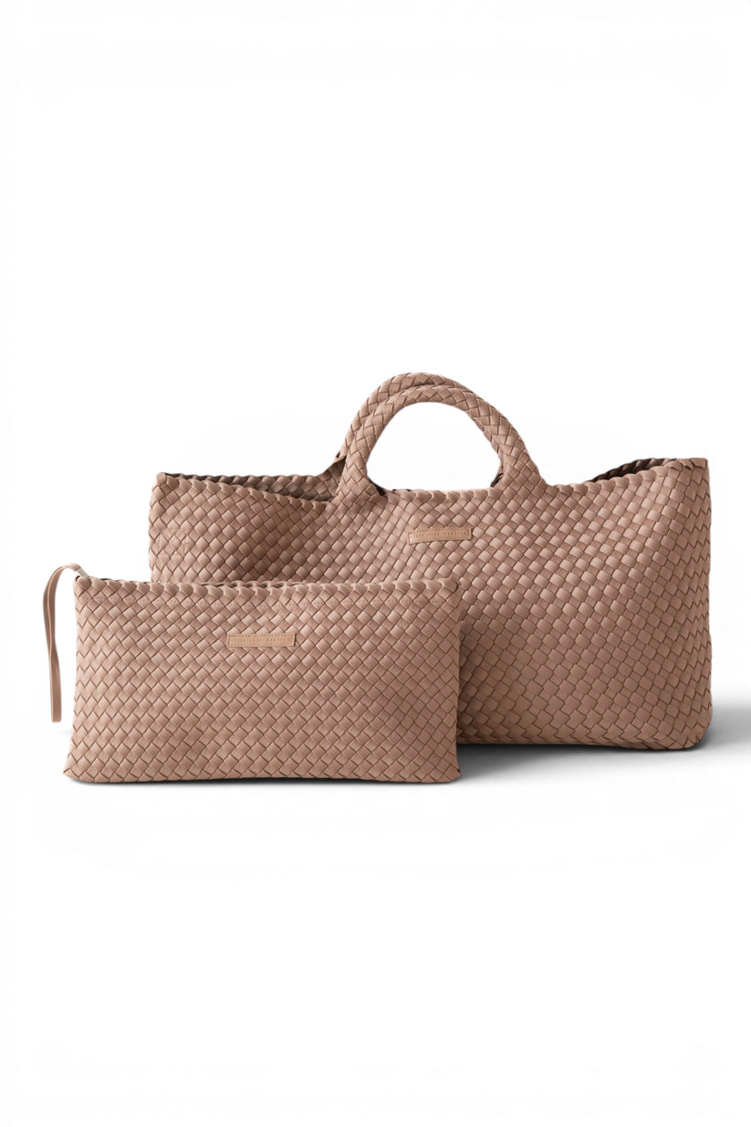 Peace Love Mahjong – Woven Carryall with Matching Tile Pouch