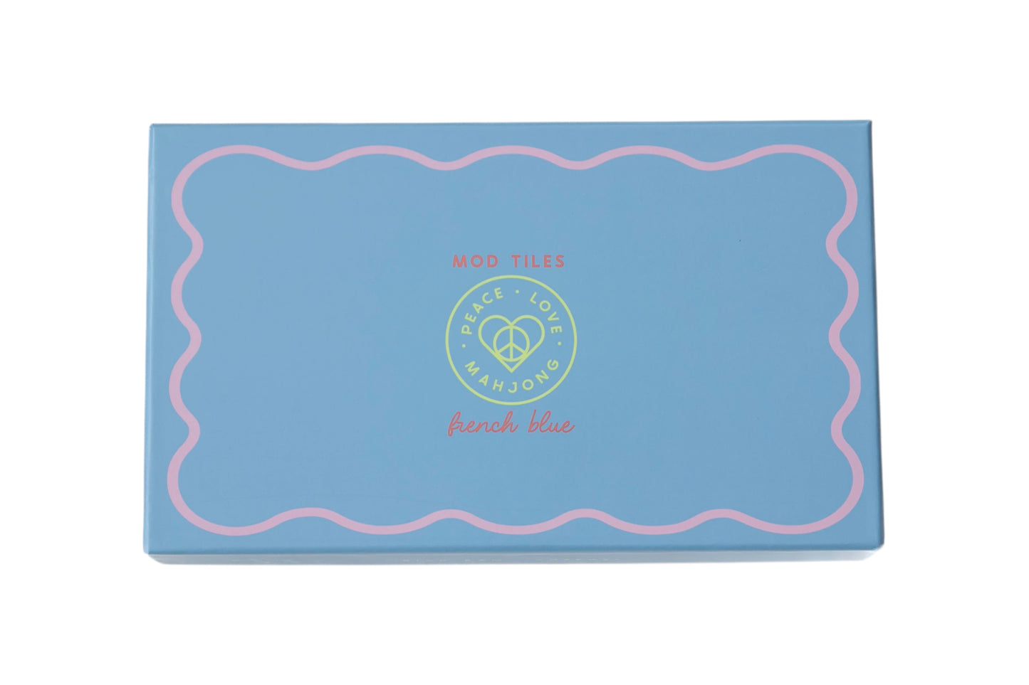 Mod French Blue Mahjong Tiles + Tile Pouch + Dice