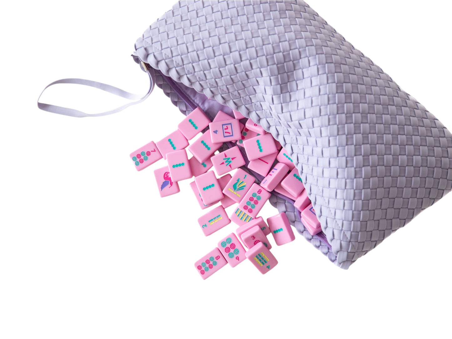 OG Pretty in Pink Mahj Tiles + Tile Pouch + Dice - Wholesale